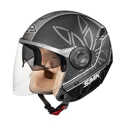 SMK Swing MA261 Open Face Helmet with UV Resistant and Scratch Resistant Visor, (Essence)